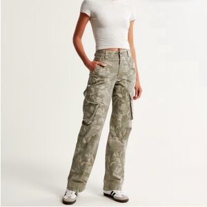 Abercrombie and Fitch Curve Love Relaxed Fit Camo Pants